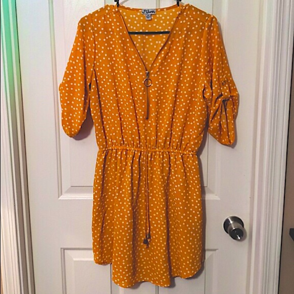 Polkadot Cinch Waist Circle Zipper J For Justice M